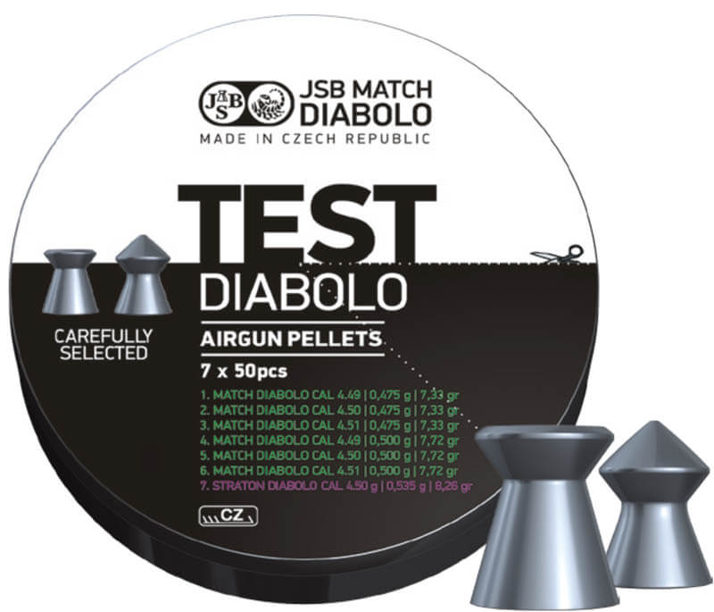 JSB Match Diabolo, JSB Match TEST 7 forskellige hagl til pistol, 350 stk, 4,5 mm(.177) Billede af JSB Match Diabolo, JSB Match TEST 7 forskellige hagl til pistol, 350 stk, 4,5 mm(.177)
