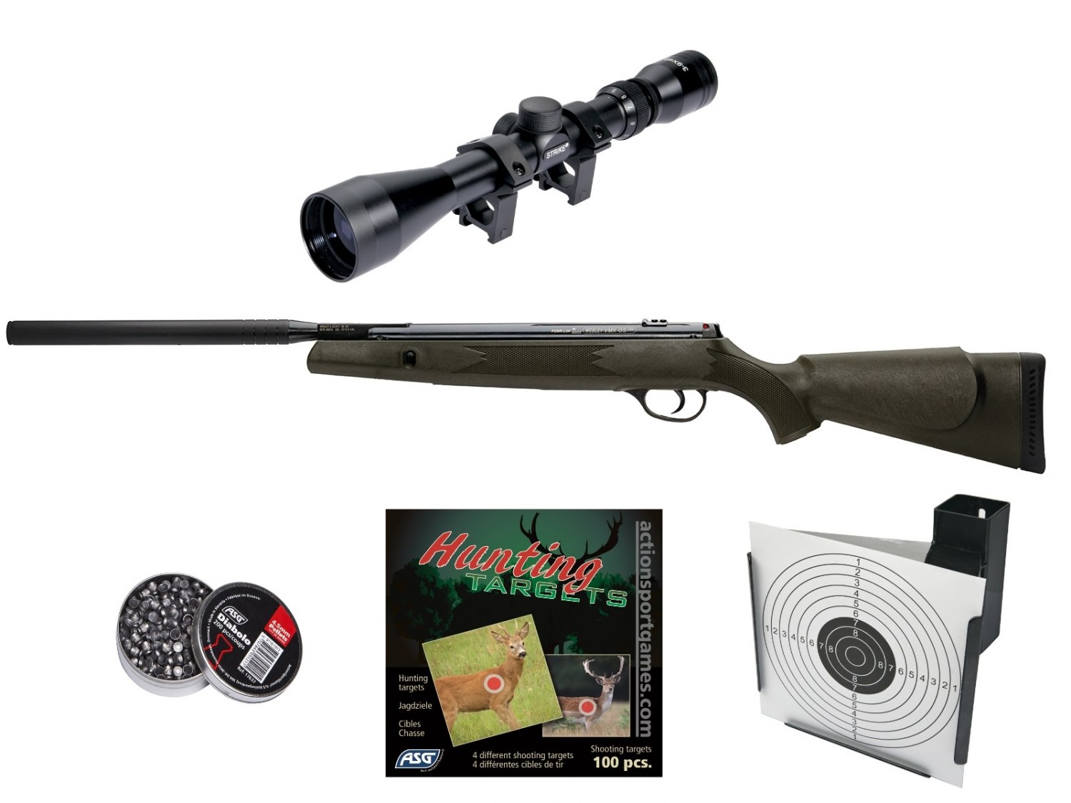 Webley & Scott, Komplet sæt - Webley VMX Quantum, POWR-LOK, Grøn Billede af Webley & Scott, Komplet sæt - Webley VMX Quantum, POWR-LOK, Grøn